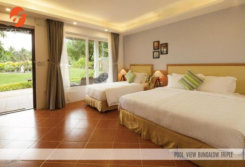 اتاق استاندارد سه تخته با چشم‌انداز استخر, Famiana Green Villa