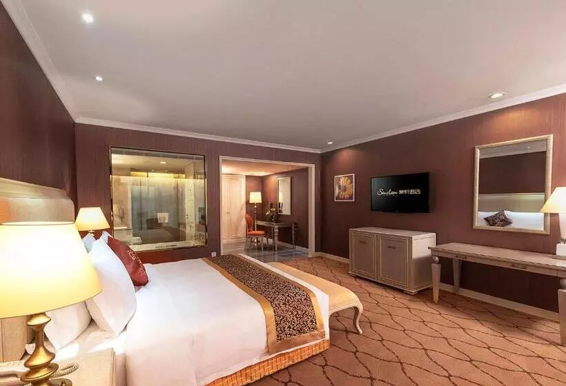 キングサイズベッドのデラックスルーム, Similan Hotel Zhuhai Gongbei Port