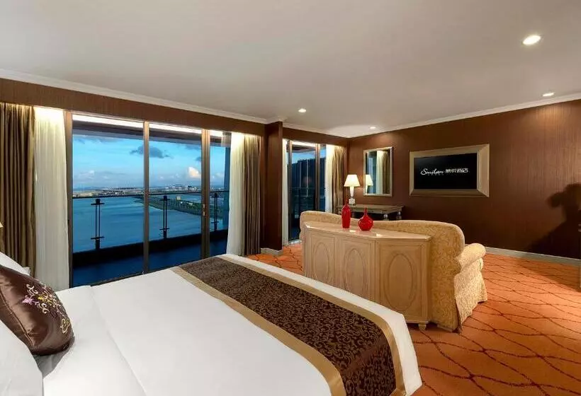 キングサイズベッドのデラックスルーム, Similan Hotel Zhuhai Gongbei Port