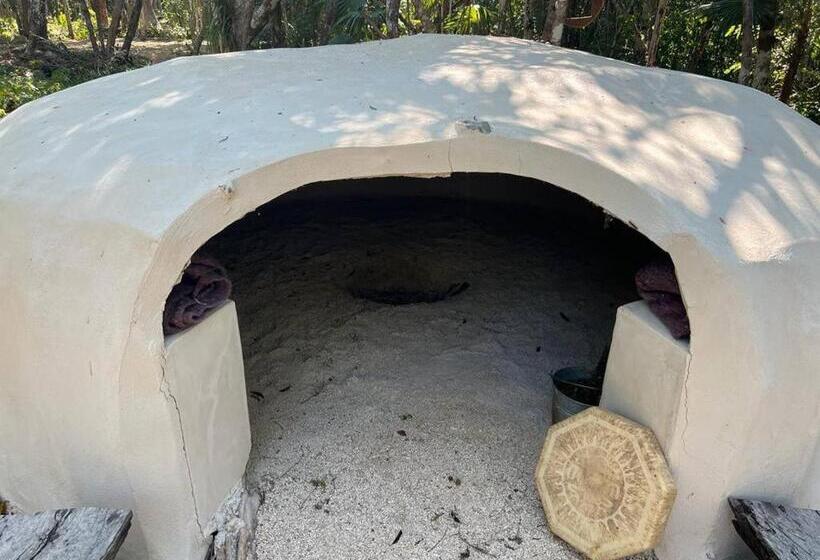 חדר סטנדרט, Room In Lodge   Ecolush Couple Mayan Dome Cenote Bikes