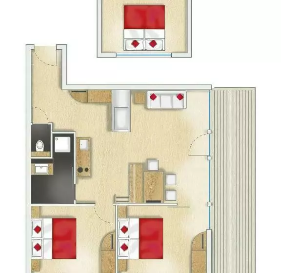 آپارتمان 3 خوابه, Alpinhotel Pacheiner