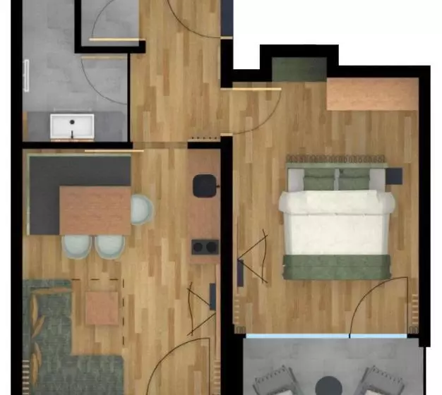 1ベッドルームのデラックスアパートメント, Pachmair 1453 Apart Resort Opening 2025