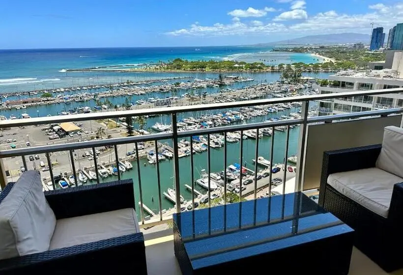 海の見える1ベッドルームアパートメント, Waikiki Beach Experience! Luxury Oceanview Suite!