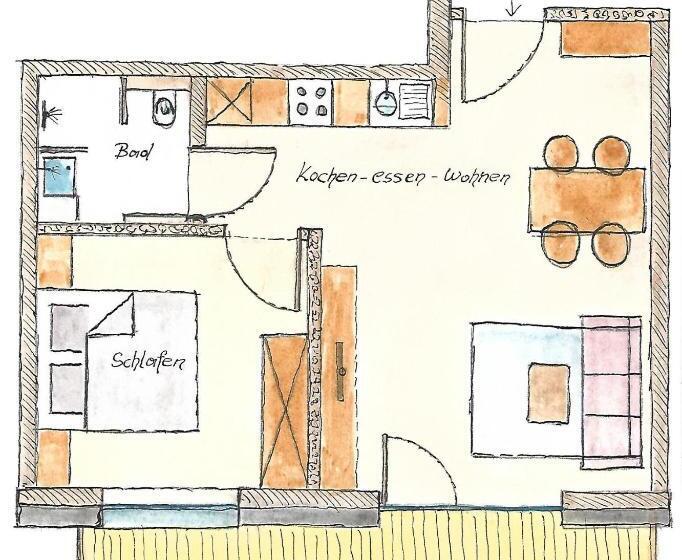 آپارتمان 1 خوابه با بالکن, Wolfegg Appartement   Cafe   Bistro