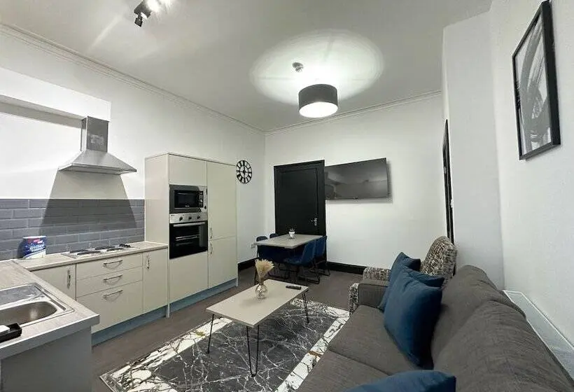 Huoneisto 1 Makuuhuone Puutarhanäkymä, Mulberry Aparthotel Newcastle Gateshead