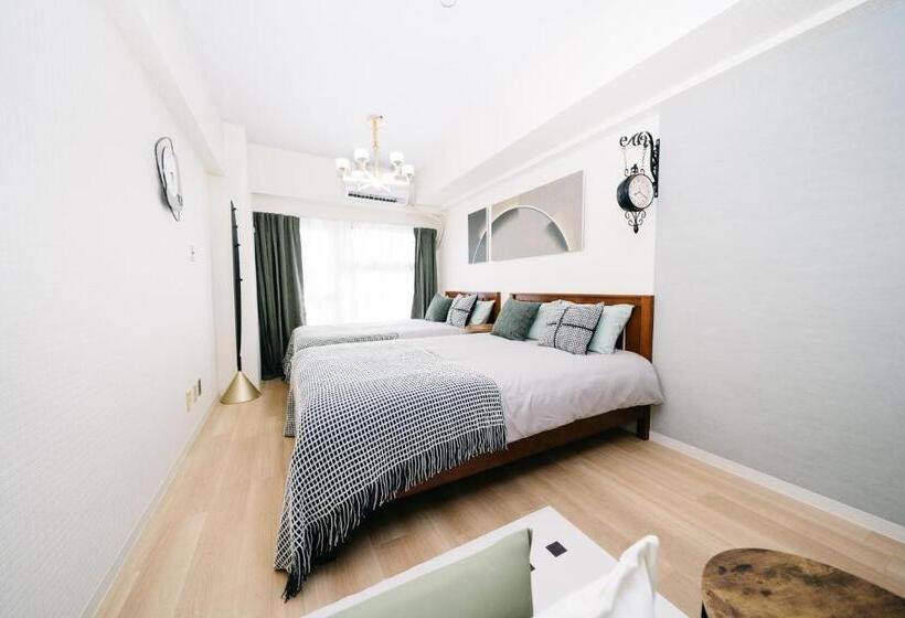 1 Schlafzimmer Apartment mit Balkon, D91新宿最中心 東新宿站5分 Shinjuku Center 5 Mins To Station, Max 4p 直达新宿 涉谷 表参道 池袋 上野 代代木 银座 原宿
