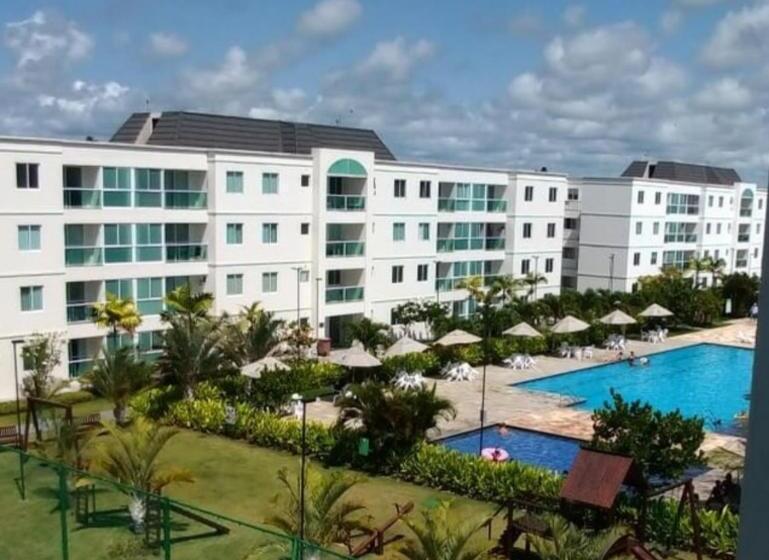 プールの見える１ベッドルームアパートメント, Escape Para O Paraiso Flat Palm Village Acqua, A Passos Das Praias Do Cupe E Porto De Galinhas