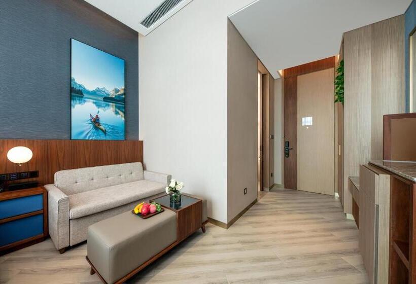 غرفة ديلوكس, Sha Zhi Ye Serviced Apartment Hotel   Houjie Wanda Plaza Liaoxia Subway Station