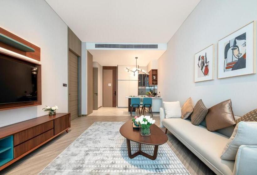 جناح ديلوكس, Sha Zhi Ye Serviced Apartment Hotel   Houjie Wanda Plaza Liaoxia Subway Station