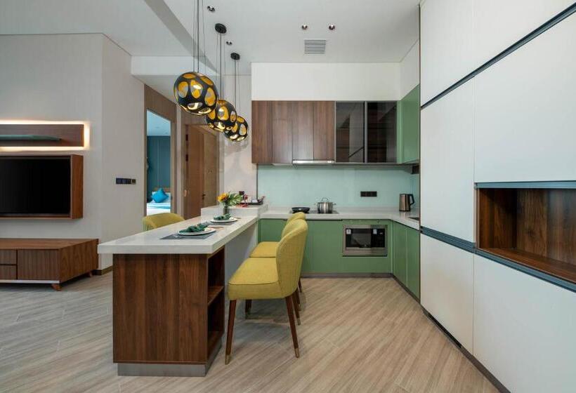 جناح غرفتين نوم, Sha Zhi Ye Serviced Apartment Hotel   Houjie Wanda Plaza Liaoxia Subway Station