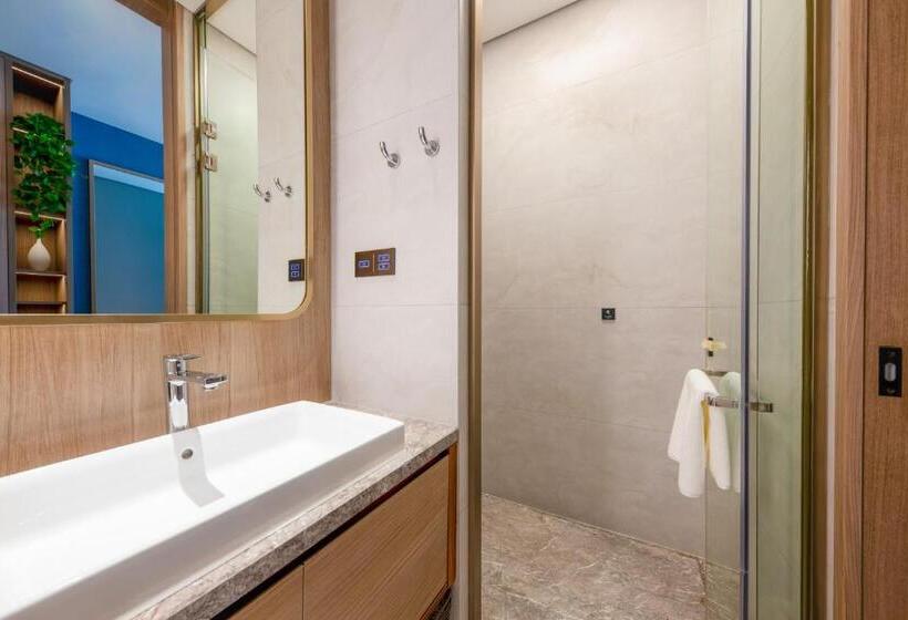 Номер Superior, Sha Zhi Ye Serviced Apartment Hotel   Houjie Wanda Plaza Liaoxia Subway Station