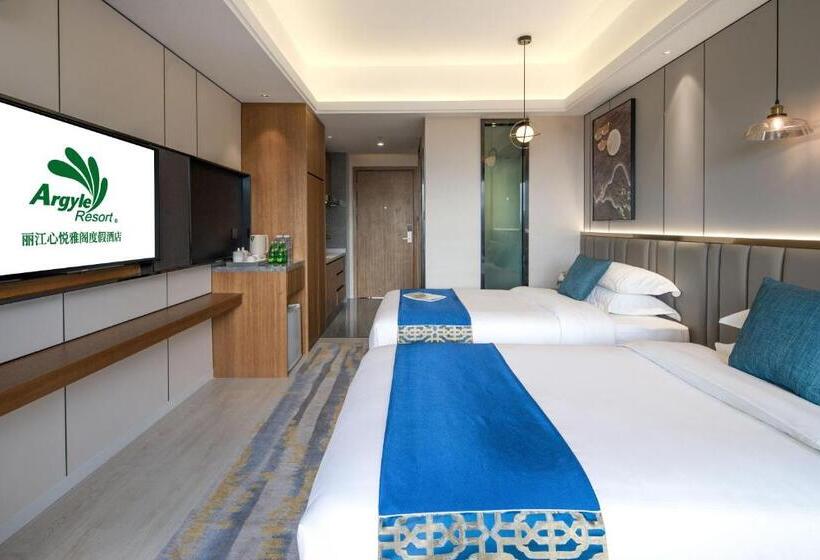 غرفة ديلوكس مطلة على الجبل, Argyle Resort Lijiang