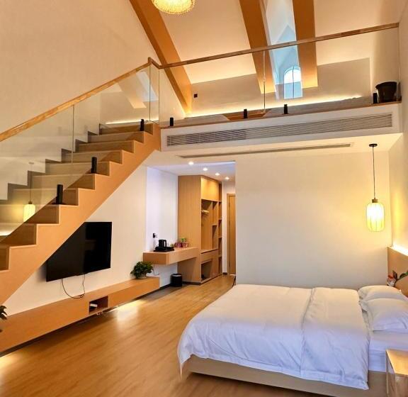 غرفة ديلوكس عائلية, Slowdown Hostel Wulong