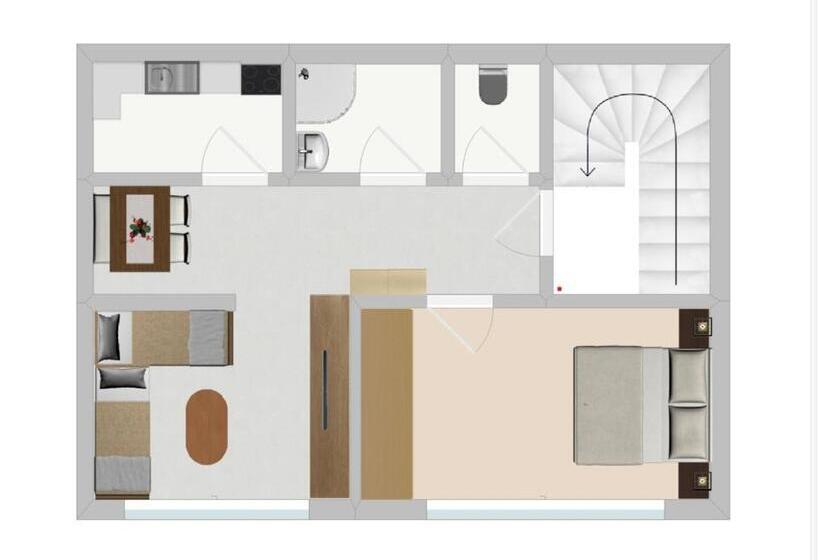 Apartamento 1 Dormitório, Appartementhaus Battisti