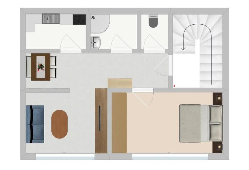 １ベッドルームアパートメント, Appartementhaus Battisti