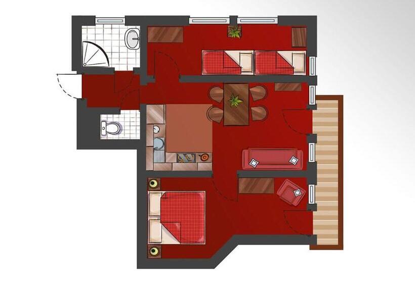 2 Yatak Odalı Daire, Holdhof