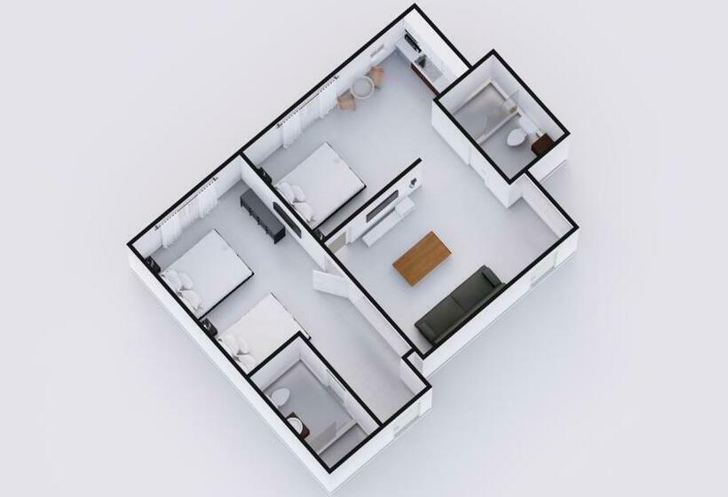 带2个卧室的套房, Belleza