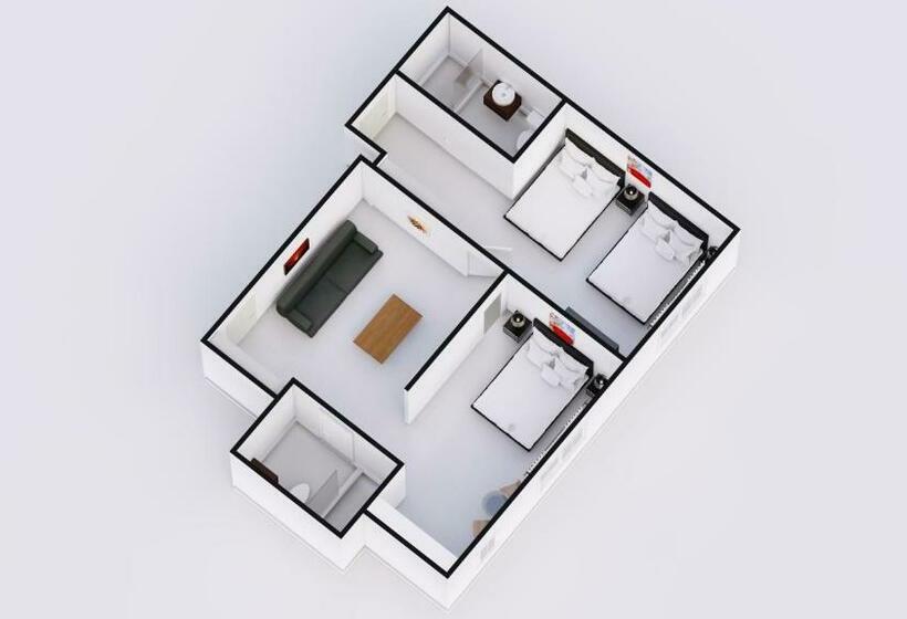 带2个卧室的套房, Belleza