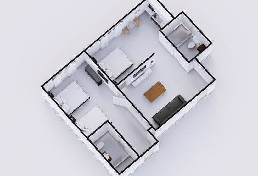 带2个卧室的套房, Belleza