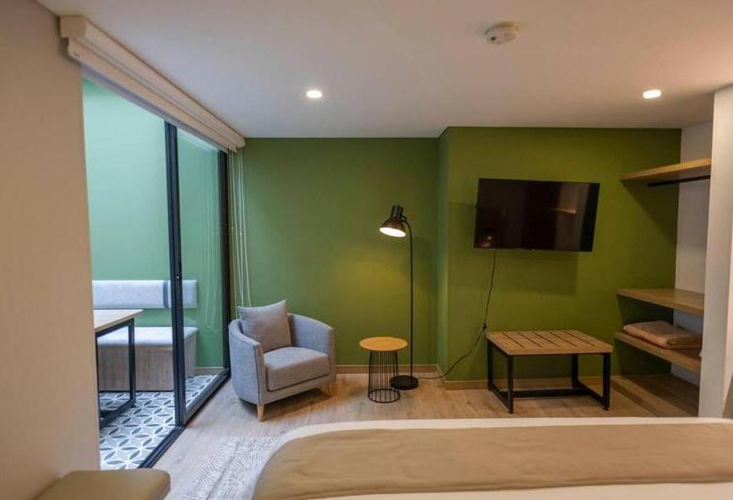 キングサイズベッドのスイートルーム, Siete Balcones Hotel Coworking