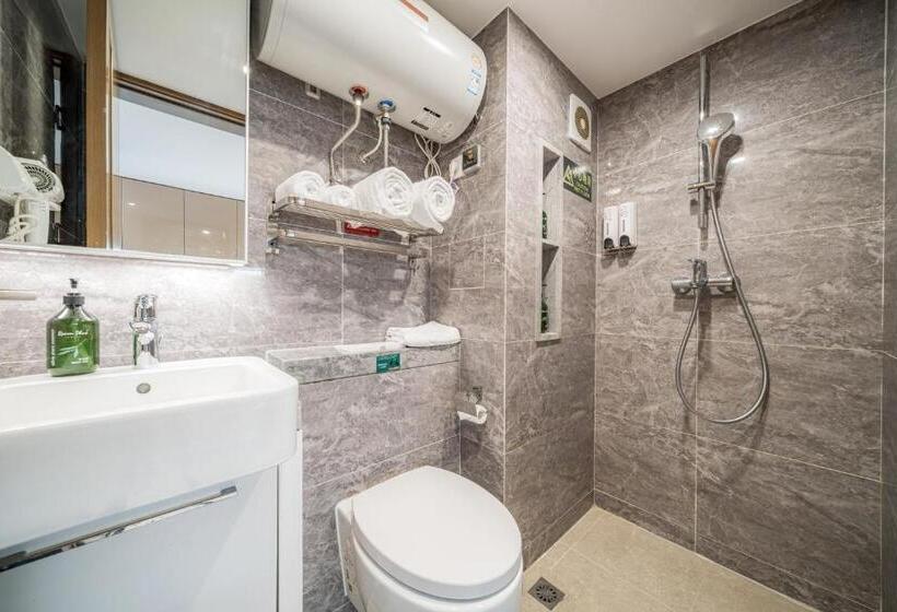 스탠다드 룸 킹사이즈 침대, Gepai Executive Apartment   Shenzhen Futian Convention And Exhibition Center