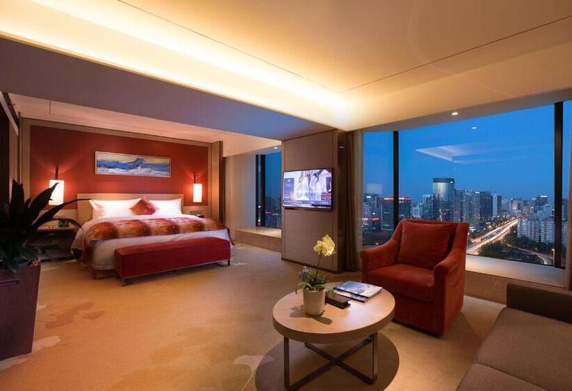 اتاق دلوکس با تخت کینگ و چشم‌انداز شهر, Grand Metropark Hotel Beijing