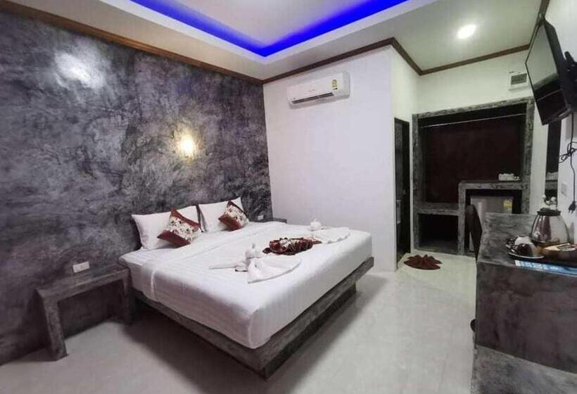 스탠다드 룸 킹사이즈 침대, Lanta Long Beach Hostel