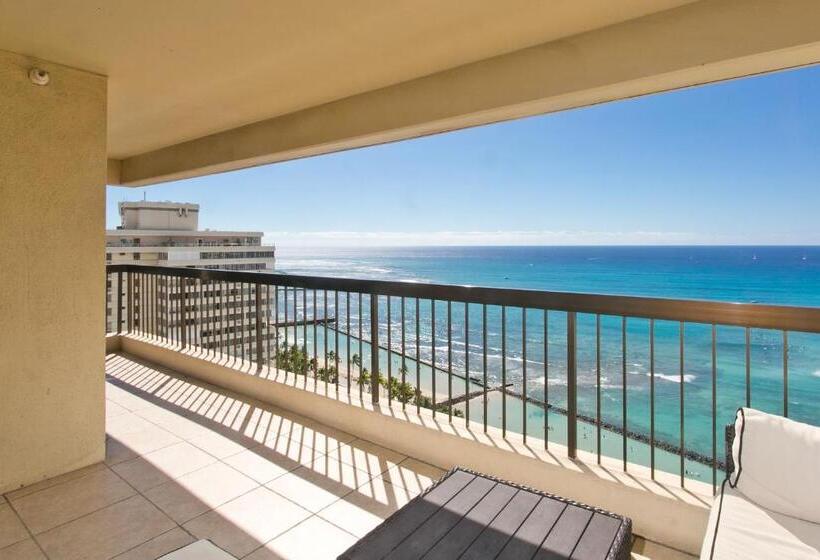 Апартаменты 1 Спальня Вид на Море, High Floor Luxury Oceanfront At Waikiki Beach Tower