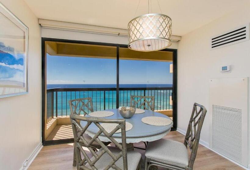 Апартаменты 1 Спальня Вид на Море, High Floor Luxury Oceanfront At Waikiki Beach Tower