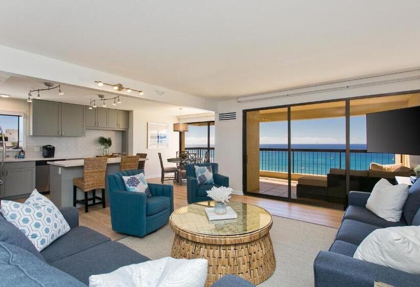 Апартаменты 1 Спальня Вид на Море, High Floor Luxury Oceanfront At Waikiki Beach Tower