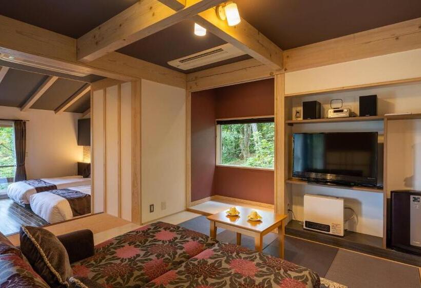 וילה דלוקס חדר שינה 1, Kusayane No Yado Ryunohige