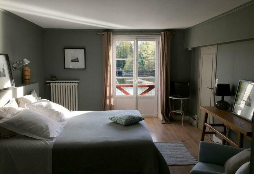 キングサイズベッドのスタンダードルーム, Maison D'hôtes Moulin Saint Julien