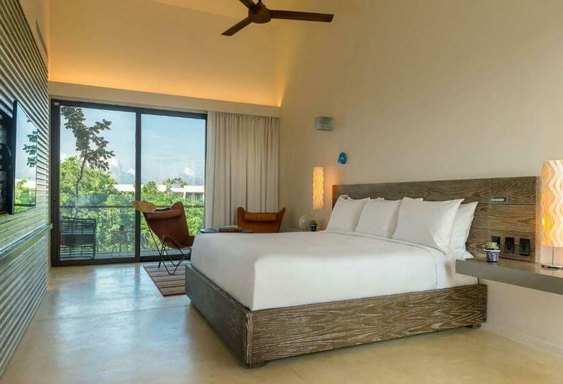 带大床的标准间, Andaz Mayakoba Resort Riviera Maya, By Hyatt