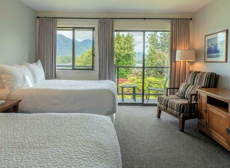 חדר סטנדרט נוף לים עם מרפסת, Tofino Motel Harborview