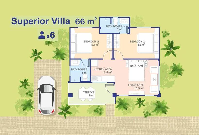 1침실 수피리어 빌라, Lux Family Villas Krabi Ao Nang