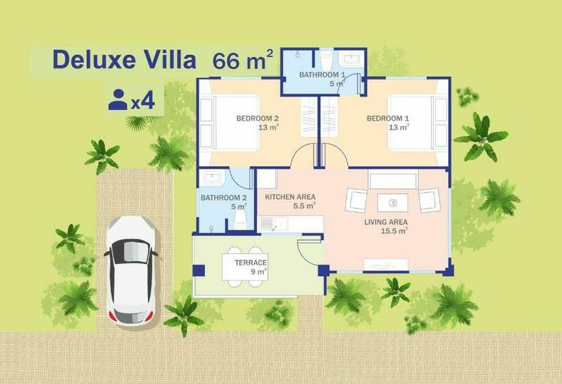 침실 1개 디럭스 빌라, Lux Family Villas Krabi Ao Nang