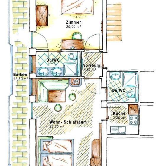 آپارتمان 2 خوابه, Boutique Hotel Montanara