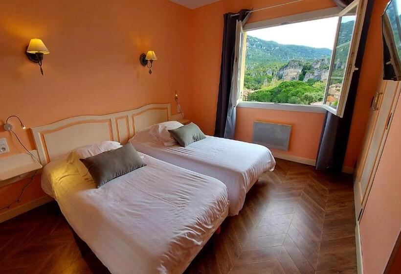 带观景的标准间, Hôtel Les Hauts De Mourèze