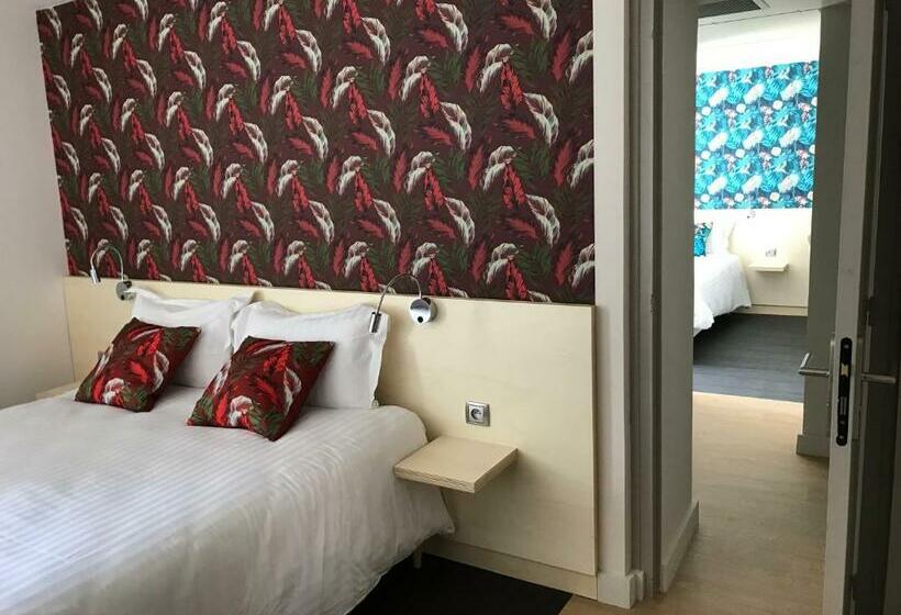 غرفة بريميوم رباعية, Hôtel Restaurant Les Rochers