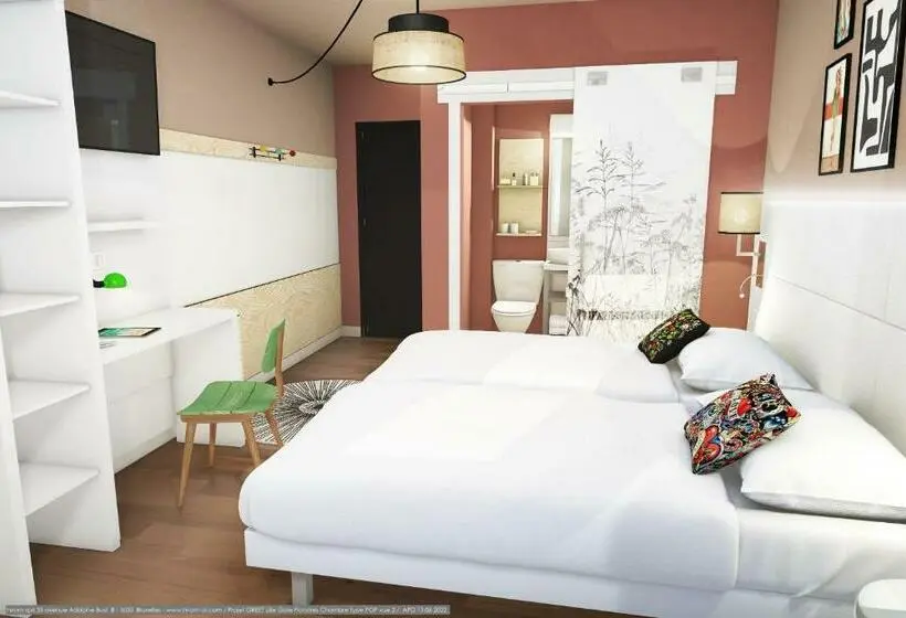 キングサイズベッドのスタンダードルーム, Greet Hotel Lille Gare Flandres   Groupe Accor