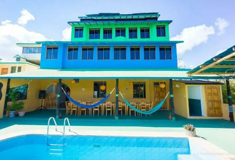 Classic Kolmen Hengen Huone, Galapagos Verde Azul