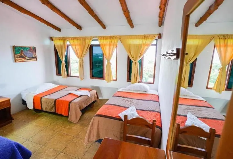 Classic Kolmen Hengen Huone, Galapagos Verde Azul