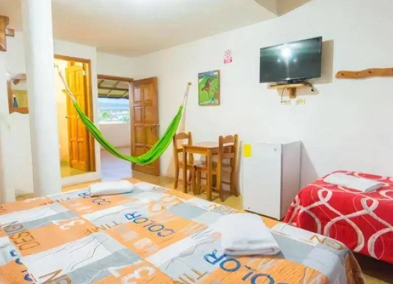 Classic Kolmen Hengen Huone, Galapagos Verde Azul