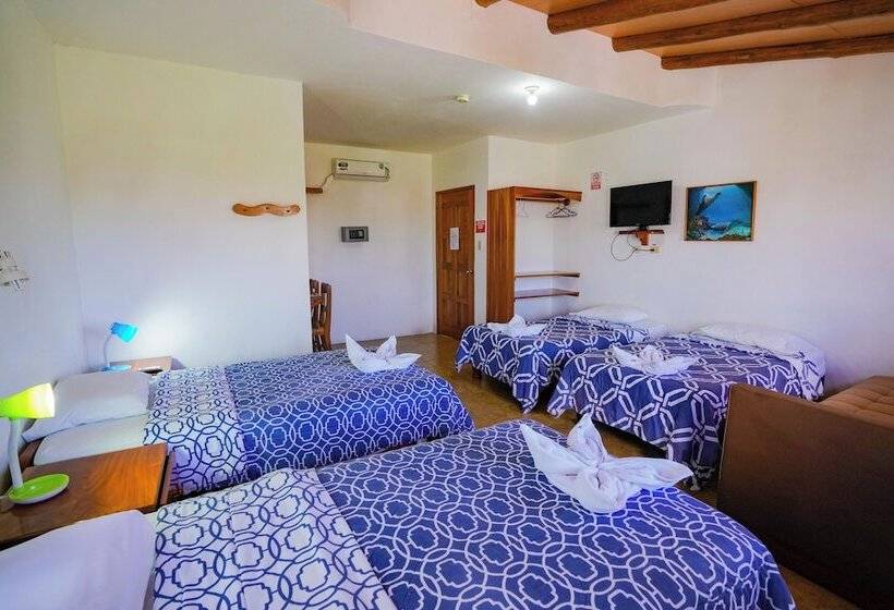 غرفة قياسية رباعية, Galapagos Verde Azul