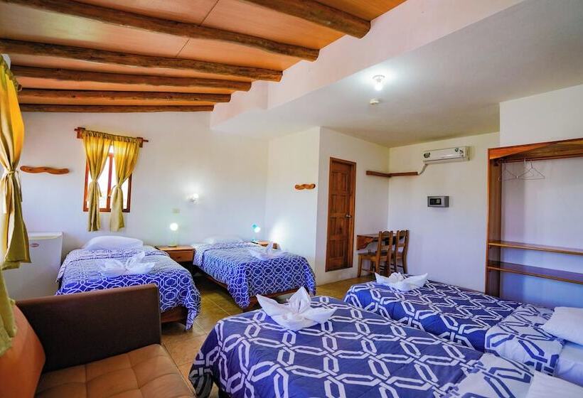 غرفة قياسية رباعية, Galapagos Verde Azul