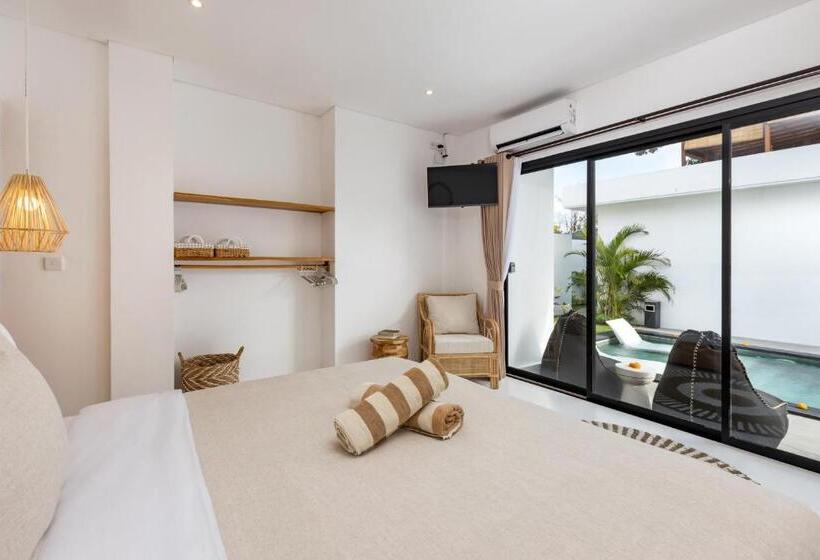 חדר דחוקס עם מיטת קינג, Villa Kelolyne