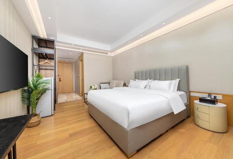 Quarto Deluxe, Doria Home International Apartment  Guangzhou Huijin Ifc Keyun Road Metro Branch Canton Fair Free Sh