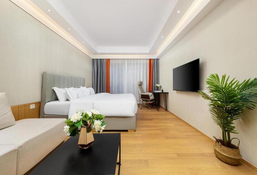 Habitació Deluxe, Doria Home International Apartment  Guangzhou Huijin Ifc Keyun Road Metro Branch Canton Fair Free Sh