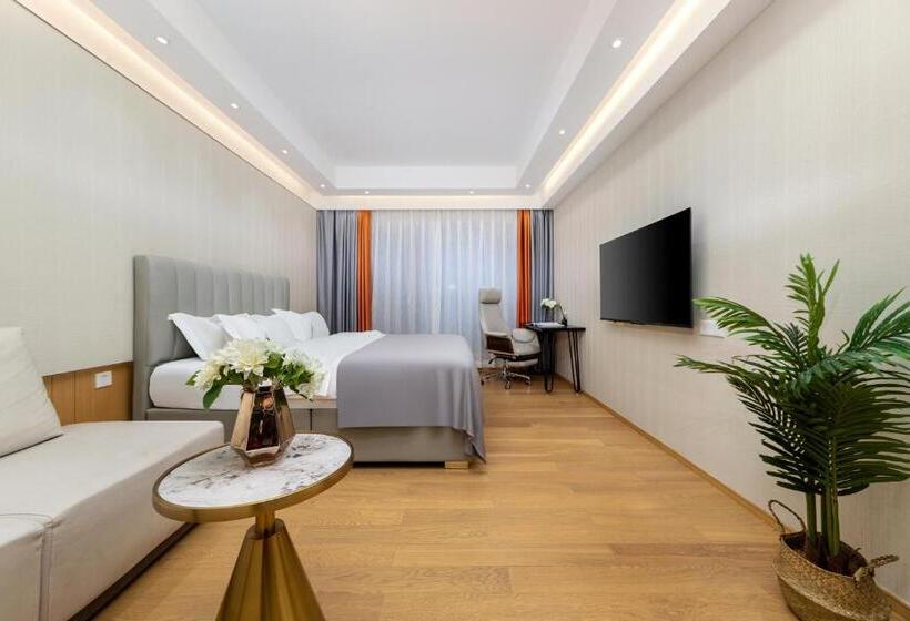 Habitació Deluxe, Doria Home International Apartment  Guangzhou Huijin Ifc Keyun Road Metro Branch Canton Fair Free Sh
