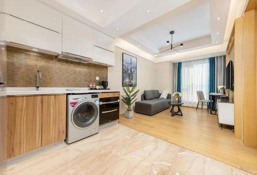 Suíte, Doria Home International Apartment  Guangzhou Huijin Ifc Keyun Road Metro Branch Canton Fair Free Sh